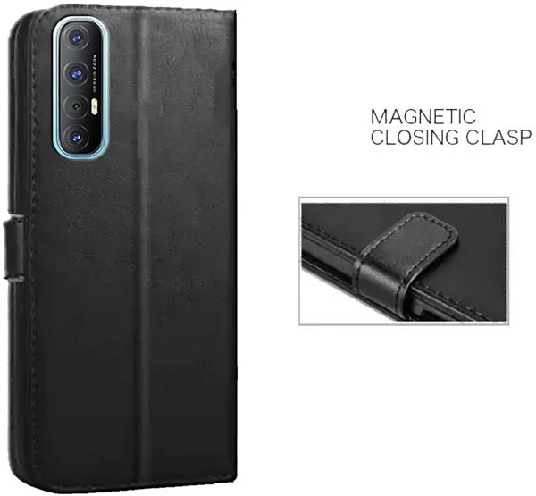 Black_Artificial_Leather_Oppo_Reno_3_Pro_Flip_Cover