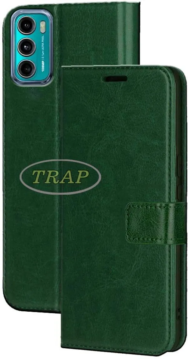 Green_Artificial_Leather_Moto_G40&Moto_G40_Fusion_Flip_Cover