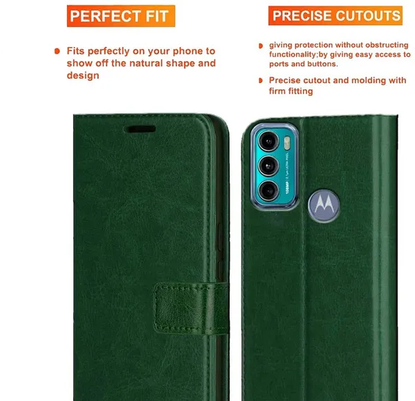 Green_Artificial_Leather_Moto_G40&Moto_G40_Fusion_Flip_Cover