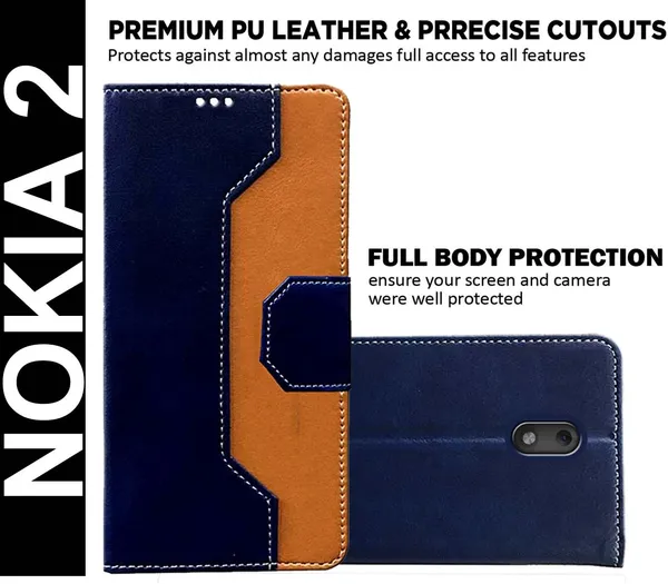 Multicolor_Artificial_Leather_Nokia_2_Flip_Cover