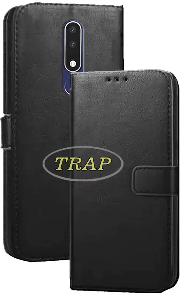 Black_Artificial_Leather_Nokia_3.1_Plus_Back_Cover
