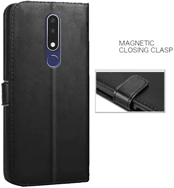 Black_Artificial_Leather_Nokia_3.1_Plus_Back_Cover