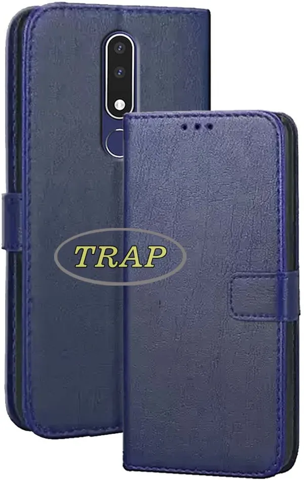 Blue_Artificial_Leather_Nokia_3.1_Plus_Back_Cover