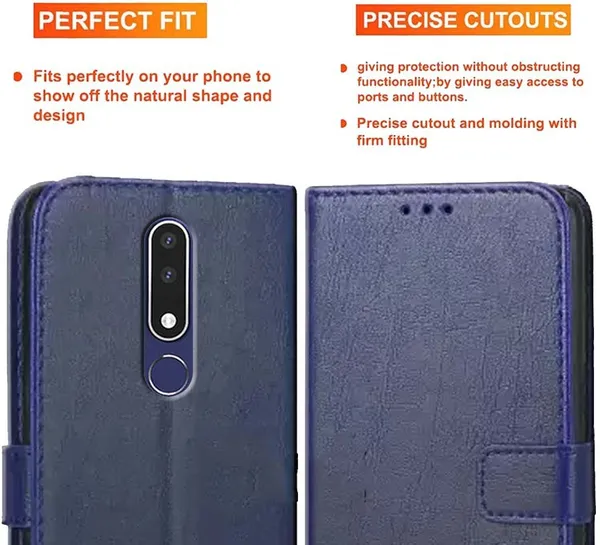 Blue_Artificial_Leather_Nokia_3.1_Plus_Back_Cover