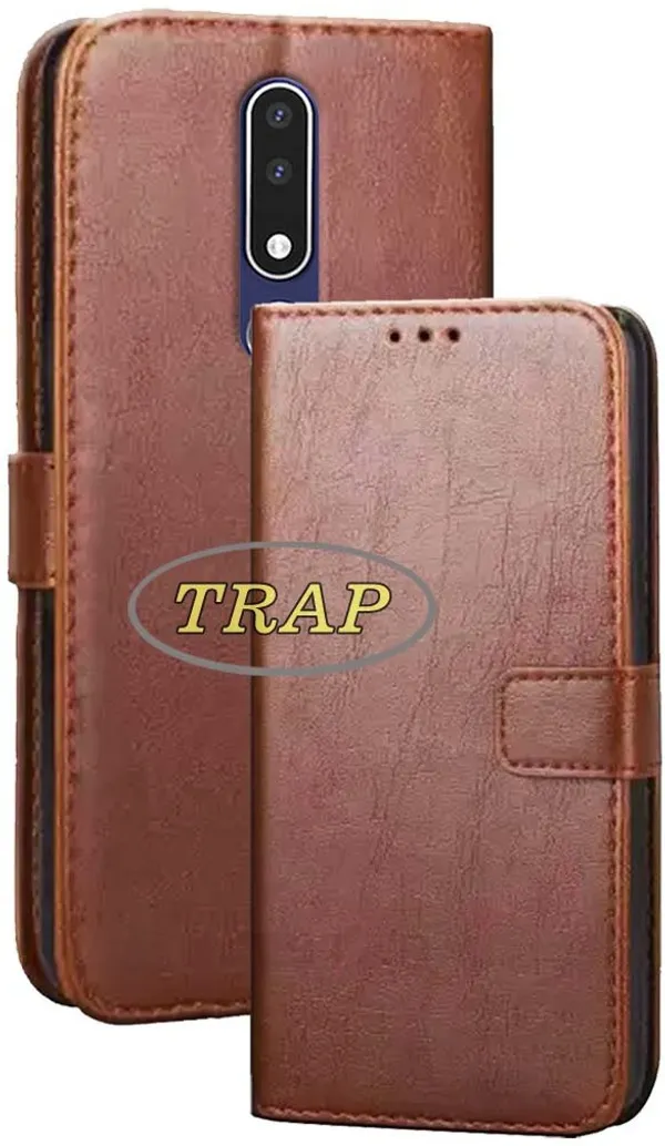 Brown_Artificial_Leather_Nokia_3.1_Plus_Back_Cover