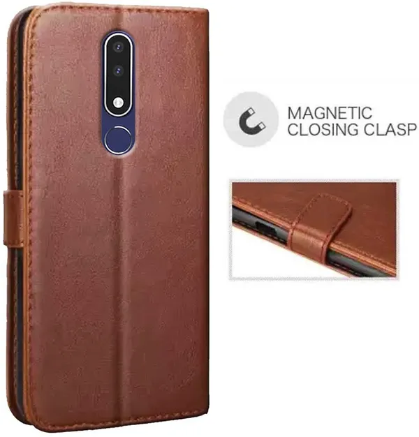 Brown_Artificial_Leather_Nokia_3.1_Plus_Back_Cover