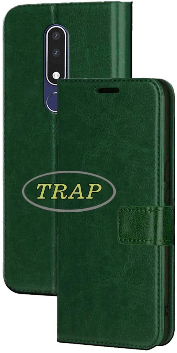 Green_Artificial_Leather_Nokia_3.1_Plus_Back_Cover