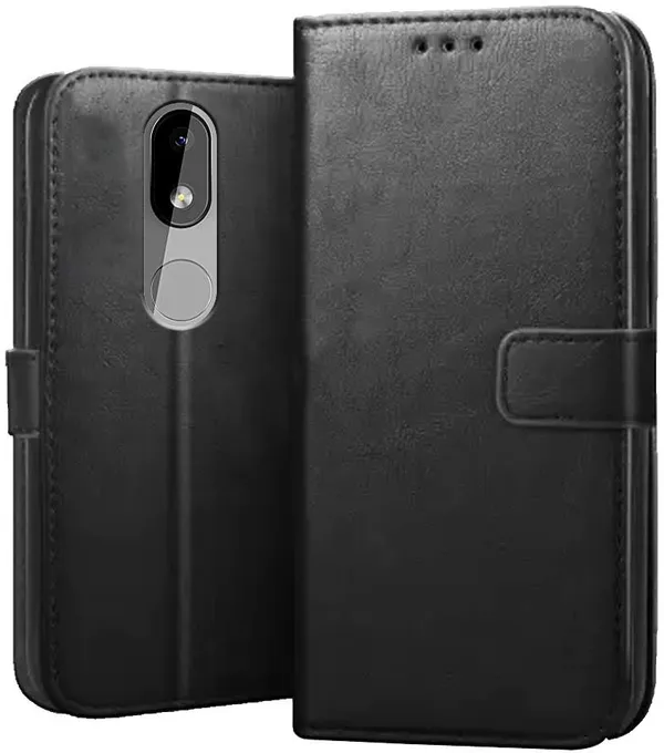 Black_Leather_Nokia_3.2_Flip_Cover