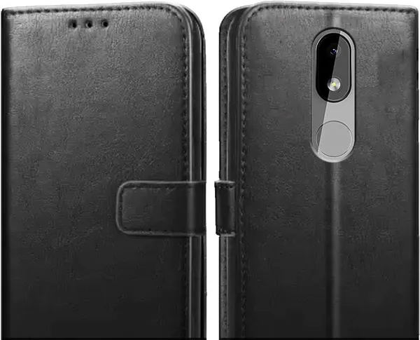 Black_Leather_Nokia_3.2_Flip_Cover