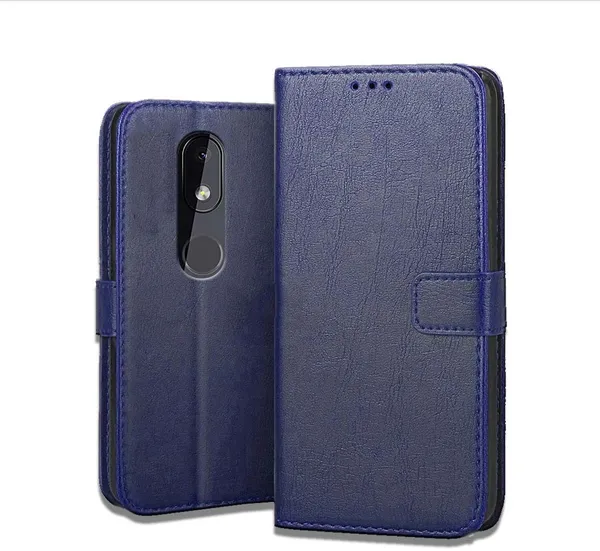 Blue_Leather_Nokia_3.2_Flip_Cover