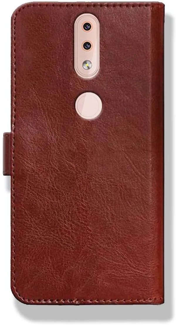 Brown_Leather_Nokia_4.2_Flip_Cover