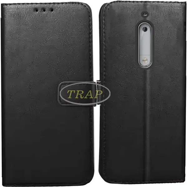 Black_Artificial_Leather_Nokia_5_Back_Cover