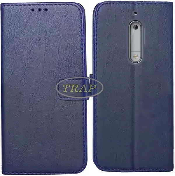 Blue_Artificial_Leather_Nokia_5_Back_Cover