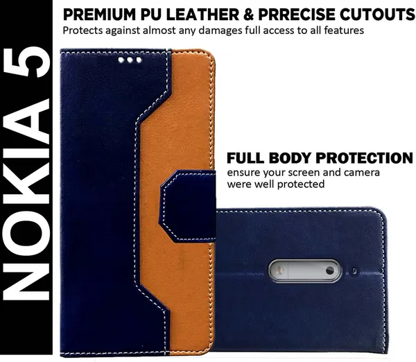 Multicolor_Artificial_Leather_Nokia_5_Back_Cover