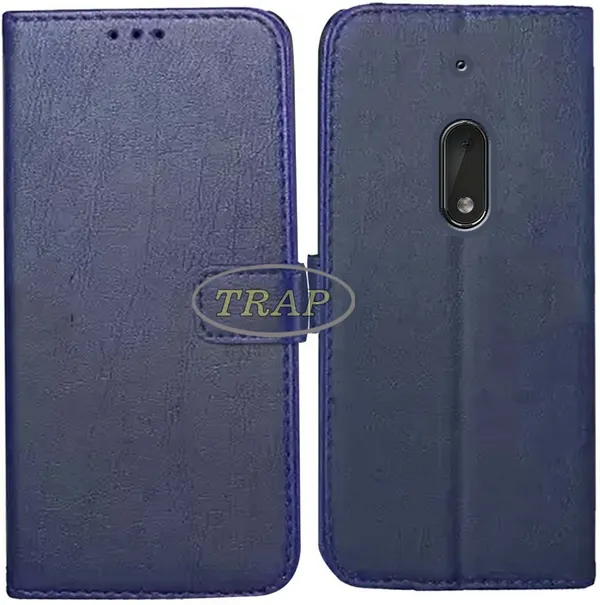 Blue_Artificial_Leather_Nokia_6_Back_Cover