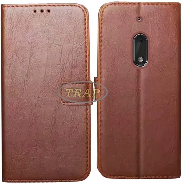 Brown_Artificial_Leather_Nokia_6_Back_Cover