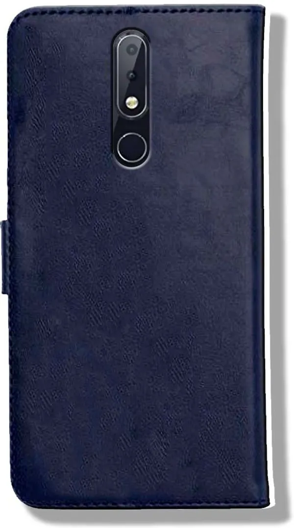 Blue_Leather_Nokia_6.1_Plus_Flip_Cover