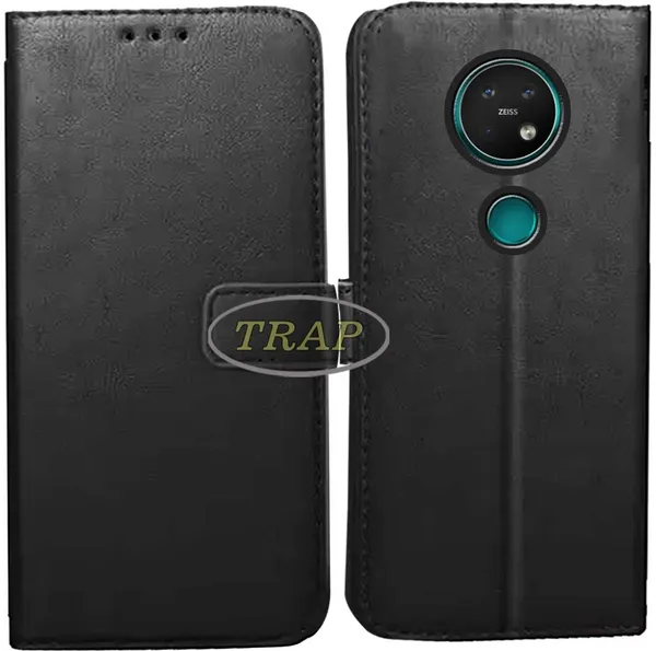 Black_Artificial_Leather_Nokia_7.2_Flip_Cover
