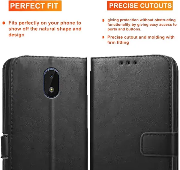 Black_Artificial_Leather_Nokia_C01_Plus_Back_Cover