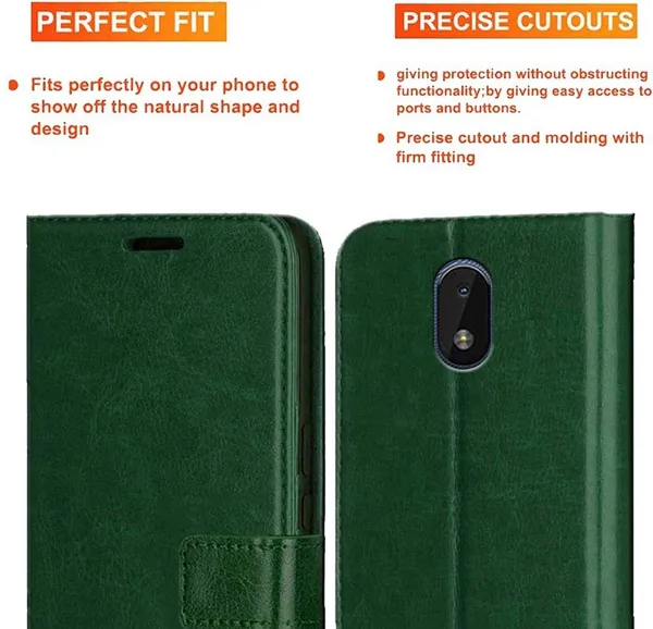 Green_Artificial_Leather_Nokia_C01_Plus_Back_Cover