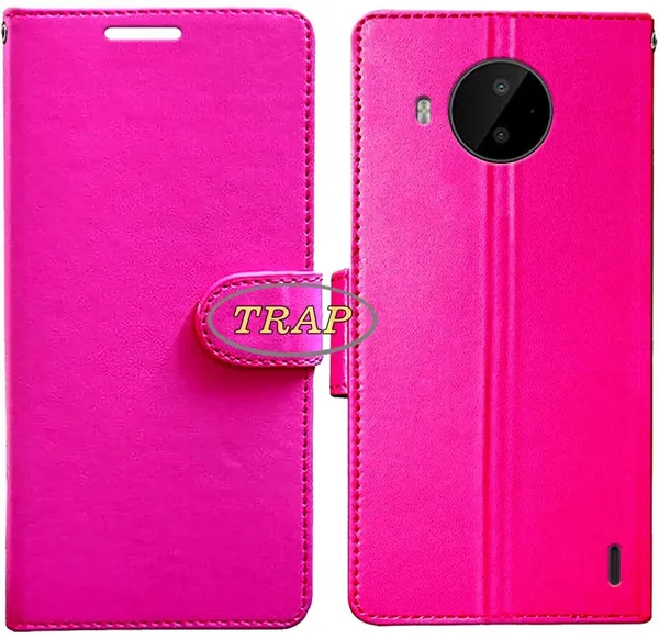 Pink_Artificial_Leather_Nokia_C20_Plus_Back_Cover