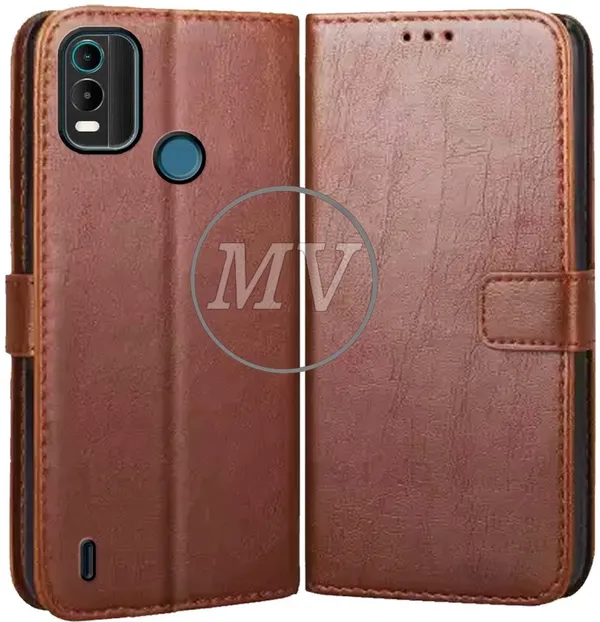 Brown_Artificial_Leather_Nokia_C21_Plus_Back_Cover