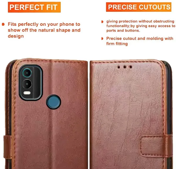 Brown_Artificial_Leather_Nokia_C21_Plus_Back_Cover