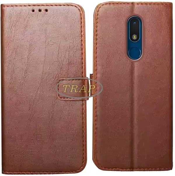 Brown_Artificial_Leather_Nokia_C3_Back_Cover