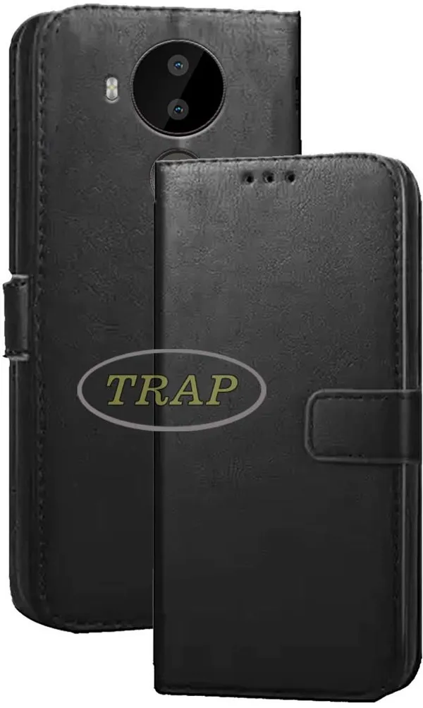 Black_Artificial_Leather_Nokia_C30_Back_Cover