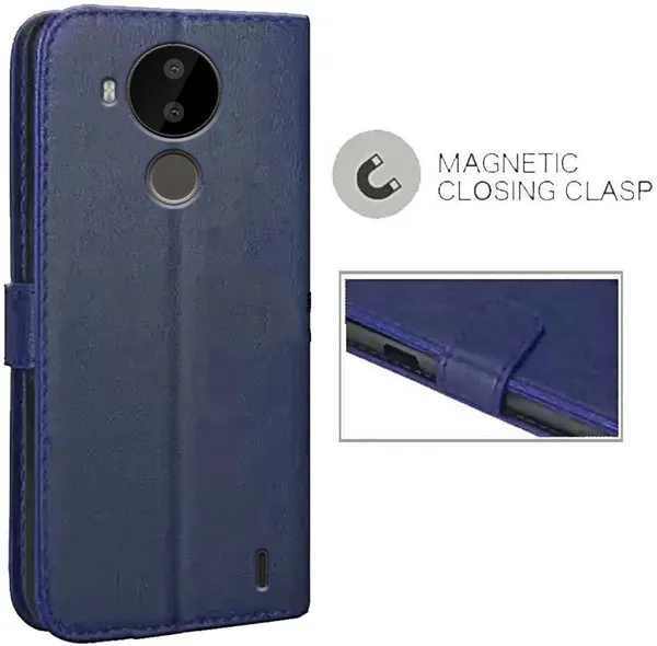 Blue_Artificial_Leather_Nokia_C30_Back_Cover
