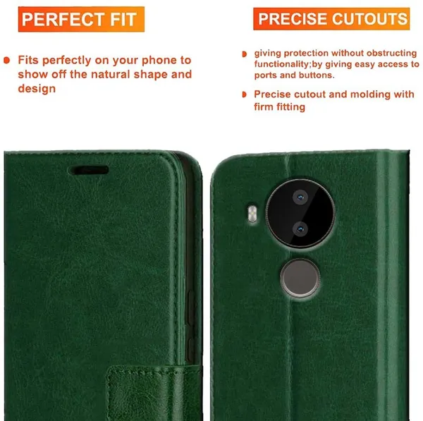Green_Artificial_Leather_Nokia_C30_Back_Cover