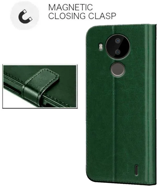 Green_Artificial_Leather_Nokia_C30_Back_Cover