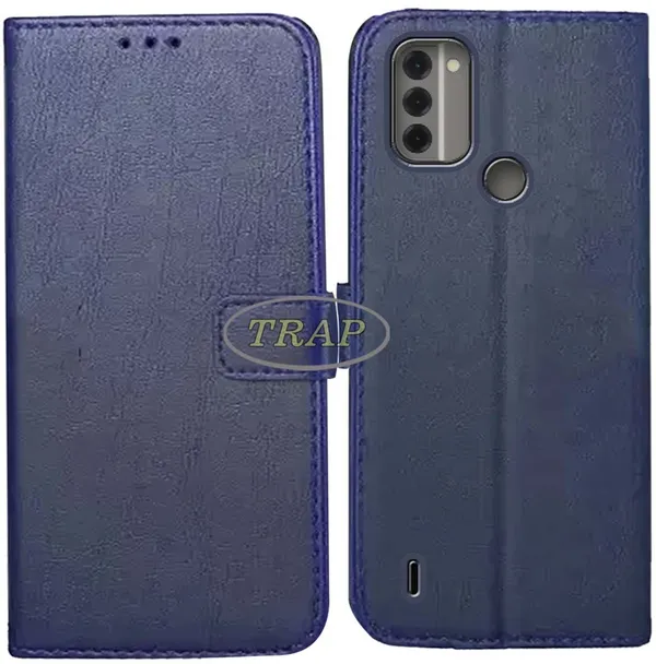 Blue_Artificial_Leather_Nokia_C31_Back_Cover