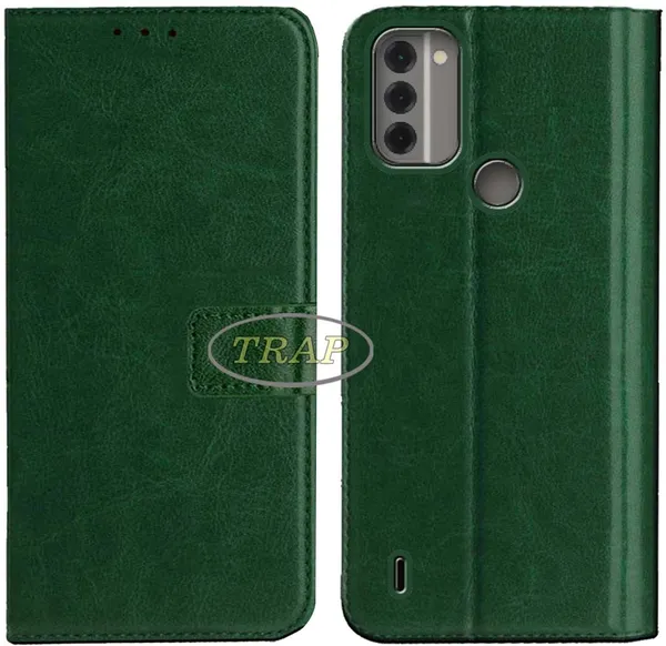 Green_Artificial_Leather_Nokia_C31_Back_Cover