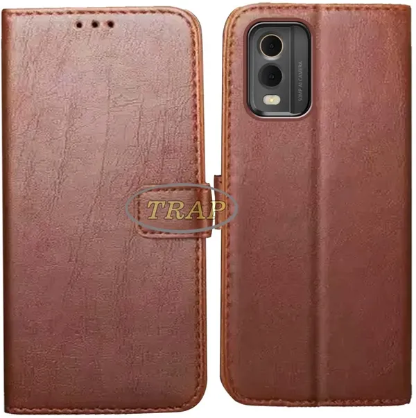 Brown_Artificial_Leather_Nokia_C32_Back_Cover