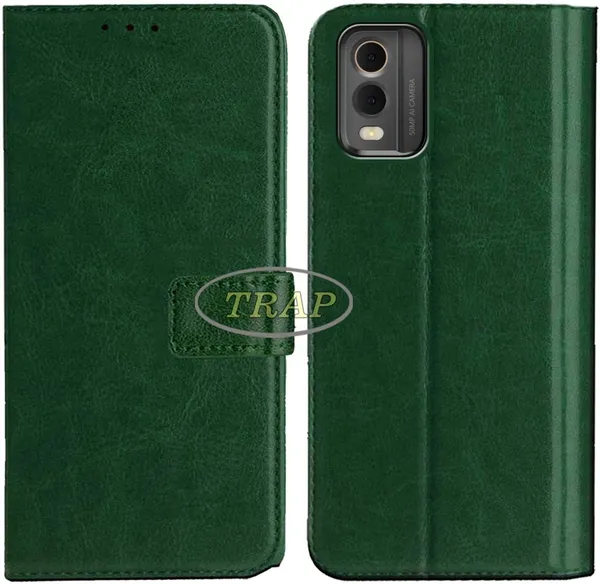 Green_Artificial_Leather_Nokia_C32_Back_Cover
