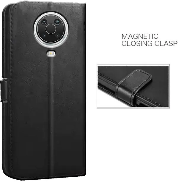 Black_Artificial_Leather_Nokia_G20_Back_Cover