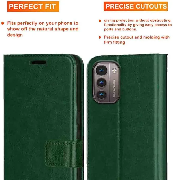 Green_Artificial_Leather_Nokia_G21_Back_Cover