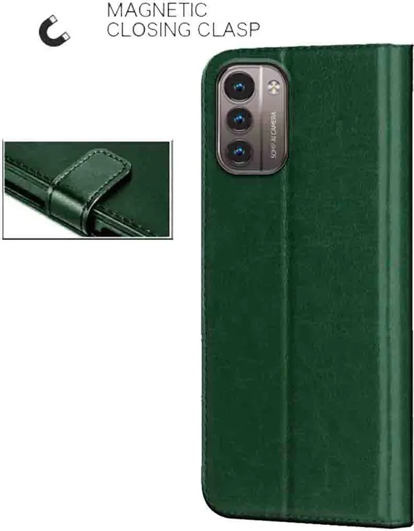 Green_Artificial_Leather_Nokia_G21_Back_Cover