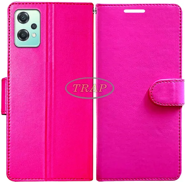 Pink_Artificial_Leather_OnePlus_Nord_CE_2_Lite_5G_Back_Cover