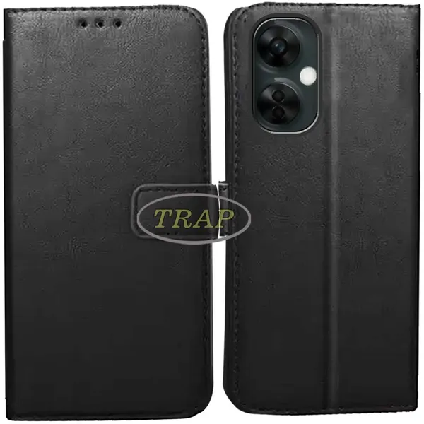 Black_Artificial_Leather_OnePlus_Nord_CE3_Lite_5G_Back_Cover