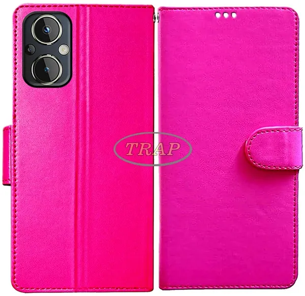 Pink_Artificial_Leather_OnePlus_Nord_N20_5G_Back_Cover