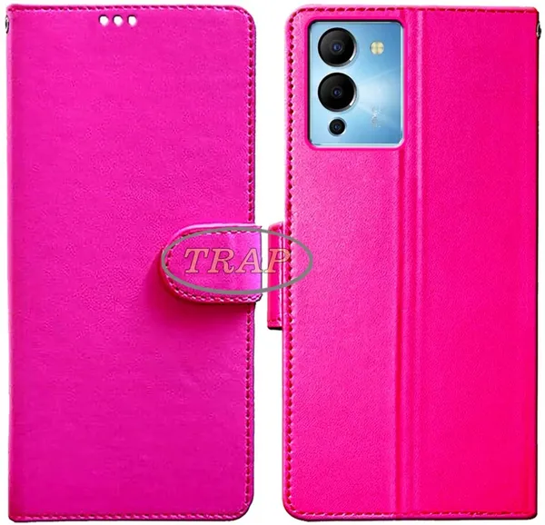 Pink_Artificial_Leather_Infinix_Note_12_Turbo_Back_Cover
