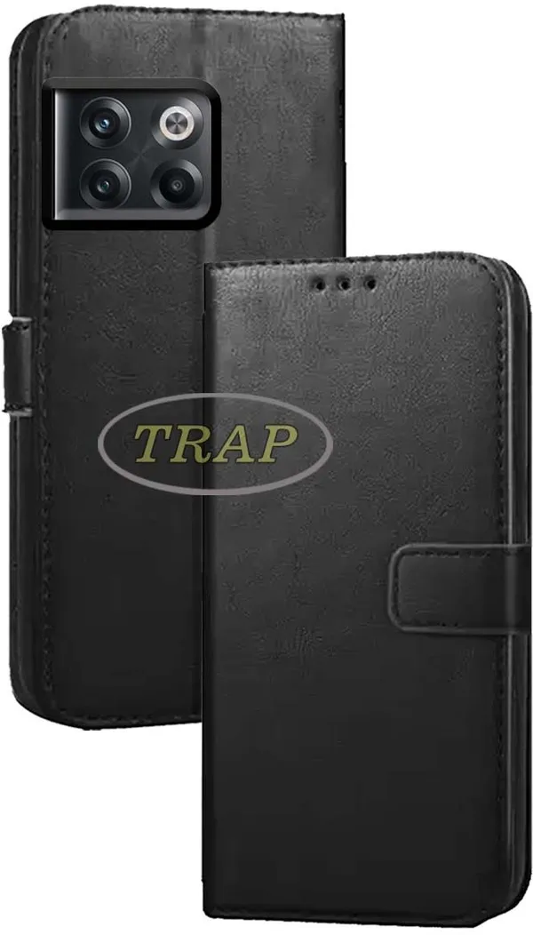 Black_Artificial_Leather_OnePlus_10T_Back_Cover