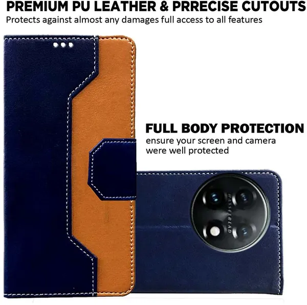 Multicolor_Artificial_Leather_OnePlus_11_Back_Cover