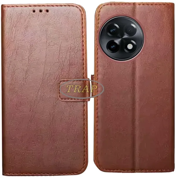 Brown_Artificial_Leather_OnePlus_11R_Back_Cover