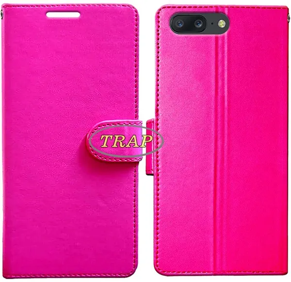 Pink_Artificial_Leather_OnePlus_5_Back_Cover