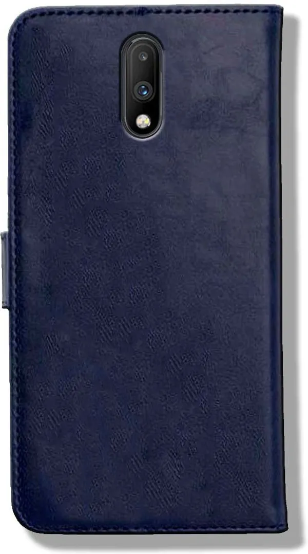 Blue_Leather_OnePlus_7_Flip_Cover