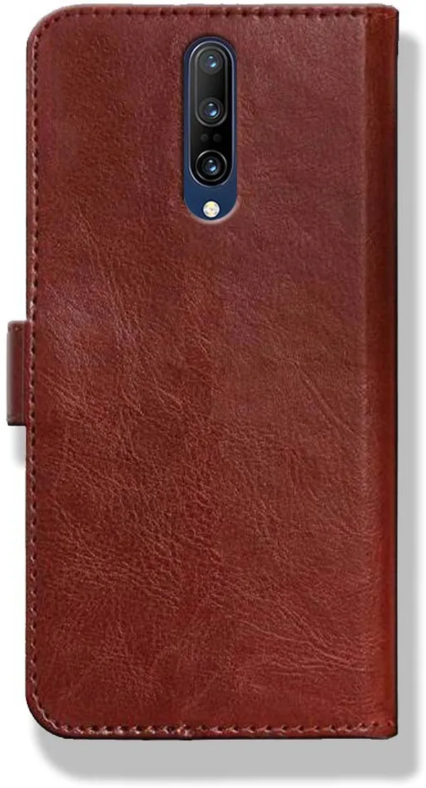 Brown_Leather_OnePlus_7_Pro_Flip_Cover
