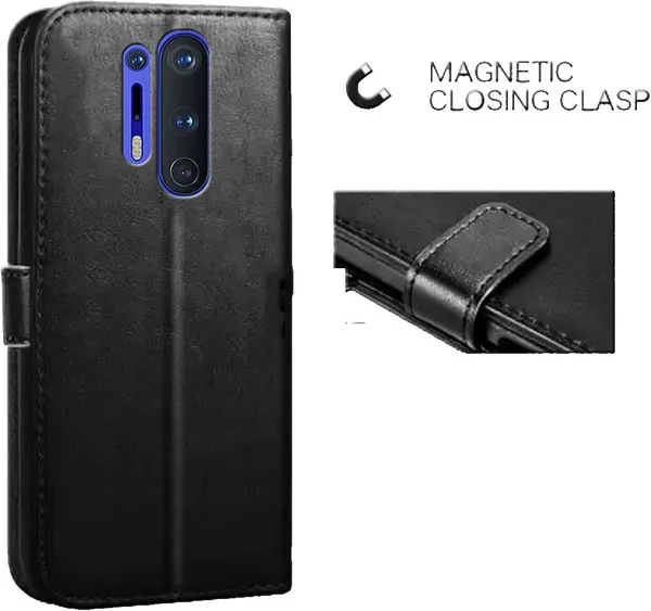 Black_Leather_OnePlus_8_Pro_Flip_Cover
